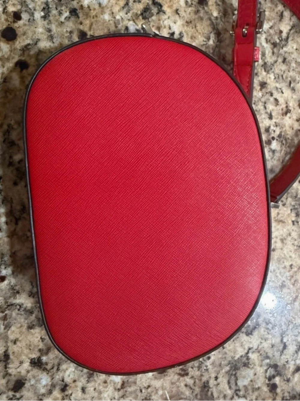 Michael Kors Red Leather Crossbody with Croc-Trim and MK Emblem